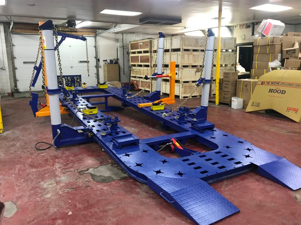 20 FEET 4 TOWERS AUTO BODY SHOP FRAME MACHINE RACK WITH FREE CLAMPS
